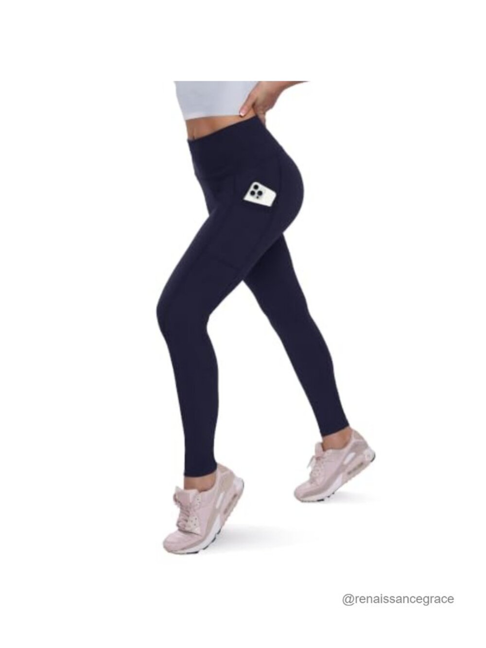 Fleece Lined High Waisted Leggings Women Thermal Yoga Pants 4-Way Stretch